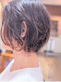 くせ毛風ゆるふわショートボブ