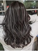 ダブルカラーバレイヤージュベージュカラー白髪ぼかしハイライト