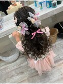 ふわふわハーフアップ