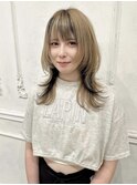 ブラックデザインウルフカット