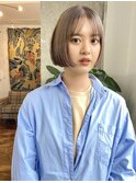 くすみベージュ◎ミニボブ