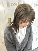 ブリーチなしダブルカラー×オリーブベージュ