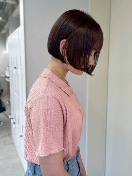 ロイオブジゼル(roi of GiseL) ショート　ミニボブ　顔周りカット　透明感　ブラウン　20代30代