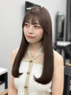 フォンズ(FONS) 上品韓国ヘアラベンダーグレージュ