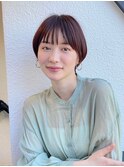 前髪長め大人小顔ショート30代40代50代　藤沢