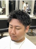 無造作アップバング