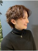 オレンジブラウン/チョコブラウン／髪質改善/ショート
