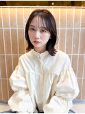 くすみベージュ/ボブ/前髪/レイヤー/髪質改善/縮毛矯正/大宮