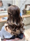 大人ガーリーねじりハーフツイン★