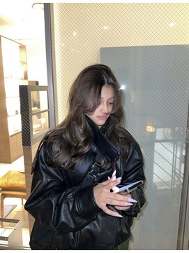 ローレン(Rollen) 透明感あふれる海外地毛風カラー/レイヤーオリーブカラー