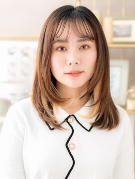 カバーヘア ブリス 大宮西口(COVER HAIR bliss) インナーカラー/オン眉/レイヤーカット/オレンジベージュ/20代g