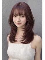 トリッカ シブヤ(TRICCA SHIBUYA)&nbsp;ピンクブラウン/バタフライレイヤー/レイヤーカット/透明感