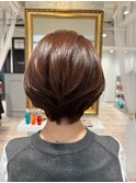 【and.S 銀座】ミニボブ小顔　切りっぱなしボブ　暗髪　耳掛け