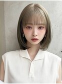 ボブレイヤーカット髪質改善ショートボブハイトーンミニボブ韓国