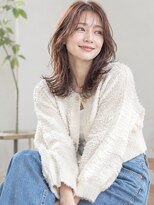 ドット ヘアー(dot.hair) ミディアムレイヤー / シースルーバング / アッシュグレージュ