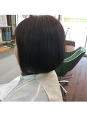 縮毛矯正＋前下がりボブ