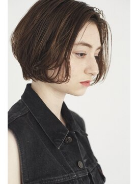 ピズム(PISM) Aラインボブ/ヘルシースタイル/ボブショート/ダークグレージュ
