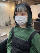 ソイ 下北沢(soi)&nbsp;ターコイズグリーン×インナーカラー