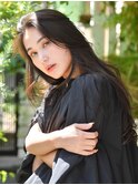 【RAWR】韓国_くびれロング_デジタルパーマ_黒髪_ブループラック