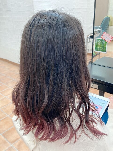裾カラー【ピンク】