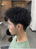 メンズショート　ソフトツイストパーマ