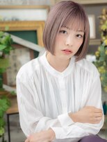 カバーヘアアンドスパ ブリス 浦和(COVER HAIR&SPA bliss)&nbsp;小顔ミルクティーピンク切りっぱなしボブディc5浦和10代20代