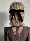 ハーフアップ