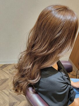 エイクス ヘア デザイン×美髪クリニック 千葉(AQs hair design) くびれヘア/アプリコットオレンジ/夏/髪質改善[千葉駅]