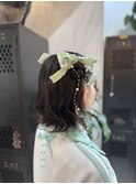 《ライブ前ヘアセット》ハーフツインアレンジ