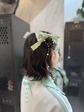 ヴァイス 渋谷店(VAICE) 《ライブ前ヘアセット》ハーフツインアレンジ