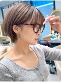大人美人ショート/イメチェンヘアスタイル/ワイドバング