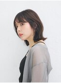 ミディアムレイヤー暗めカラーデザインカラーオリーブグレージュ