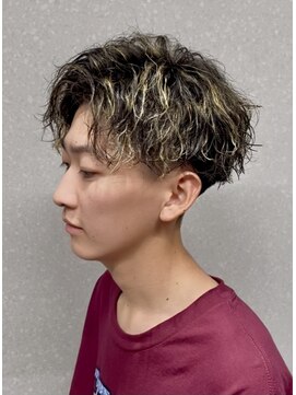 ステイジー(STAYG) メンズハイライト×ツイストスパイラルパーマ