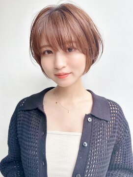 セイドット リー(Say. Ree) say.ショートボブひし形ショートミルクティーベージュ暗めカラー