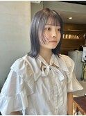グレージュカラーシルバーベージュレイヤーカット/中西