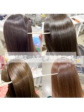 つやつや柔らかな当店人気メニュー★髪質改善/縮毛矯正は綺麗を保ちながら、髪に無理なくプランをご提案◎