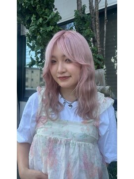 クレエ ヘアー デザイン(creer hair design) 大人可愛い透け感ピンクミルクティーベージュゆるふわロングヘア