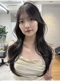 韓国レイヤーウェーブヘア顔周り髪質改善銀座