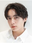 横浜メンズカットシャドウパーマニュアンスパーマセンターパート