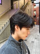 メンズヘア ガーデン 銀座(Men's hair GARDEN)&nbsp;センターパート曲がる縮毛矯正フェザーパーマ銀座一丁目