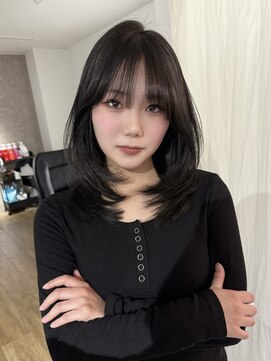エトワ 中央店(etoi) 大分ミディアムボブレイヤー軽め韓国レイヤーくびれスタイル