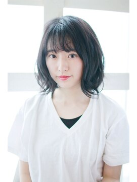 マーブルズ 横浜店(marbles) ダークマットゆるはねボブ[横浜美容室30代40代50代]