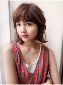大人かわいいふわくしゅフリンジウェーブネオウルフミディ♪