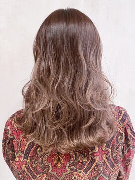 アイティーバイアルバム 八王子店(IT by ALBUM) ピンクグレー_かきあげロングマロンベージュ_ba325093