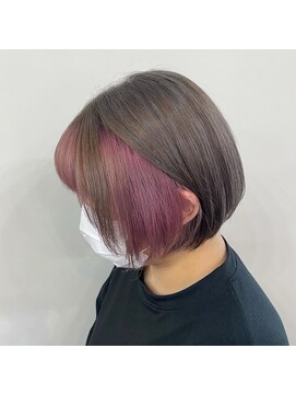 ロルド レーブ(Rold reve) インナーカラー × ピンク×バイカラー