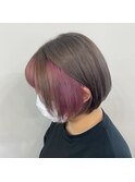 インナーカラー × ピンク×バイカラー