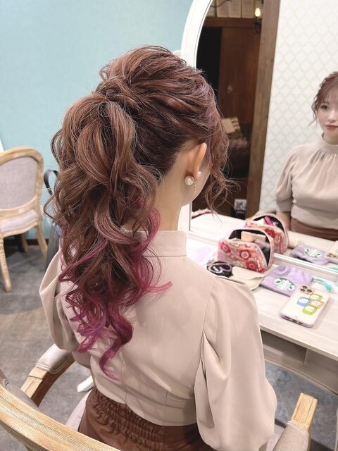 #ポニーテールヘアセット