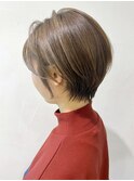 ハイライトショート_外ハネボブセクションカラー_ba363851