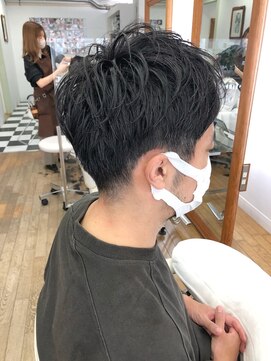 ヘッズ 本八幡店(HEADS) MEN'S HAIR センターパート ツイストスパイラル コンマヘア
