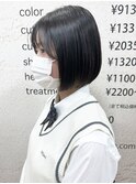 【morio】札幌ボブ　ぱつっと収まる黒髪ボブ